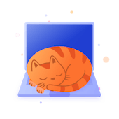 Illustration of a cat on a laptop