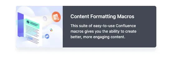 Confluence card macro in use