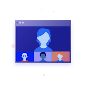 Illustration of an online call