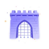 Illustration of a castle gate