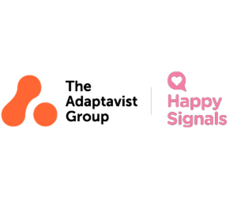 The Adaptavist Group logo and HappySignals logo side by side