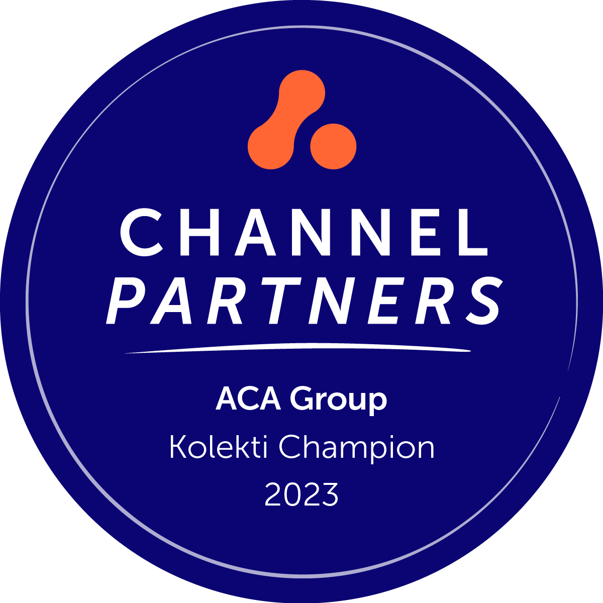 Kolekti Champion 2023 winners badge in the Channel Partner Awards 2023