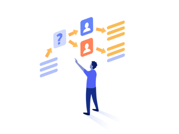 An admin directs a process to show different Jira screens to different users
