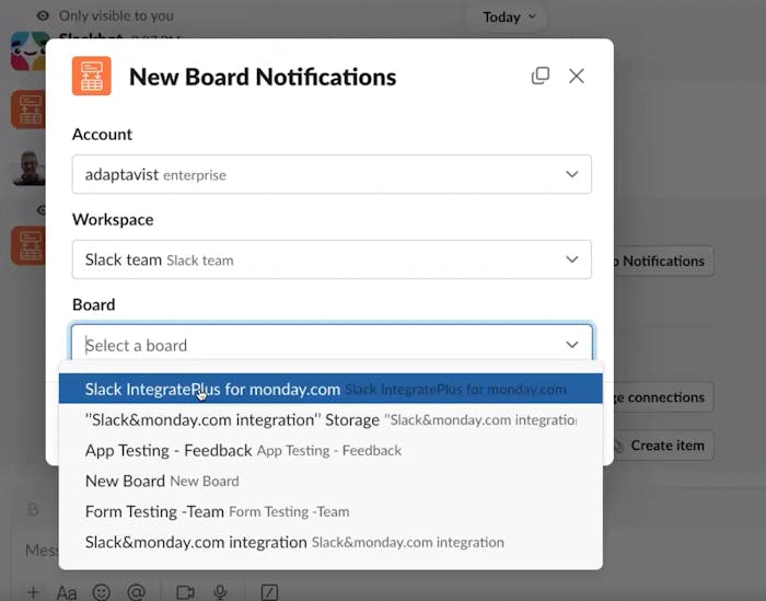 Getting started from Slack step 8.