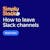 How to leave a Slack channel