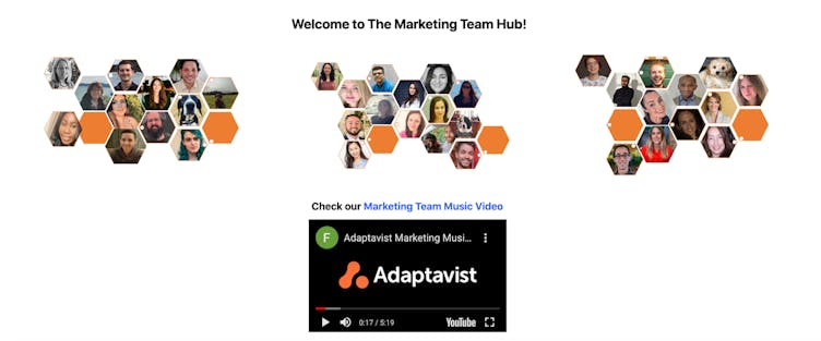 Screenshot of an internet page. There are profile pictures of people and a youtube video embedded.