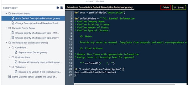 screenshot of automation