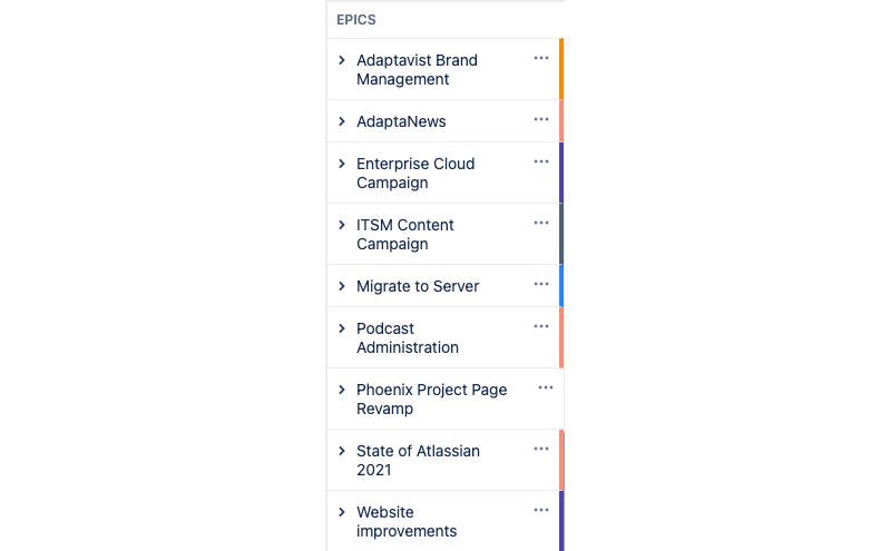 Content Team Jira epics