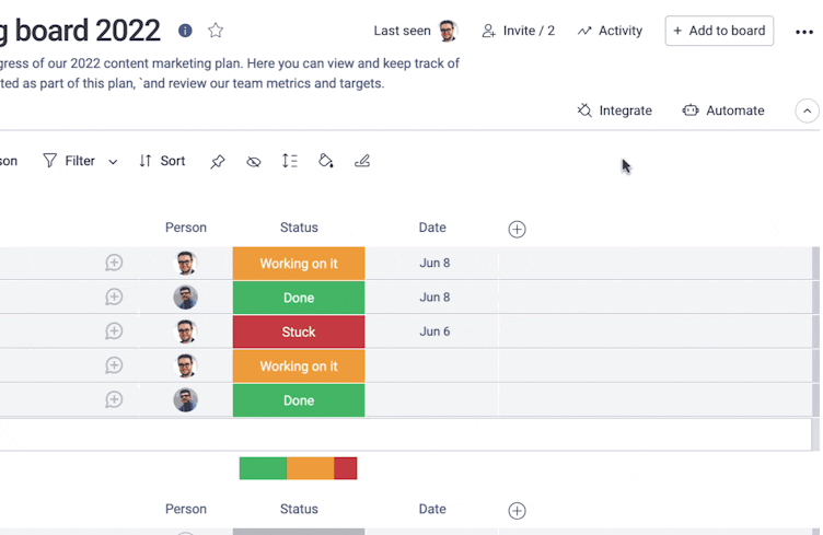 GIF showing how to see monday.com board views