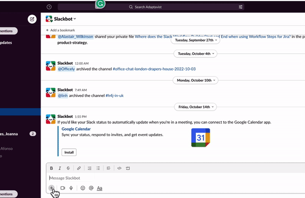 How to send GIFs in Slack
