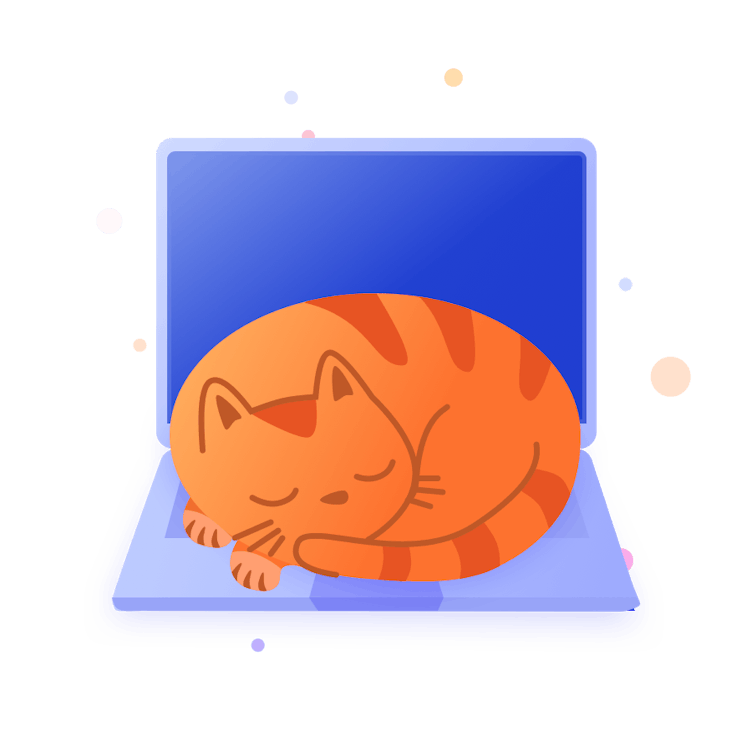 Cat sleeping on laptop