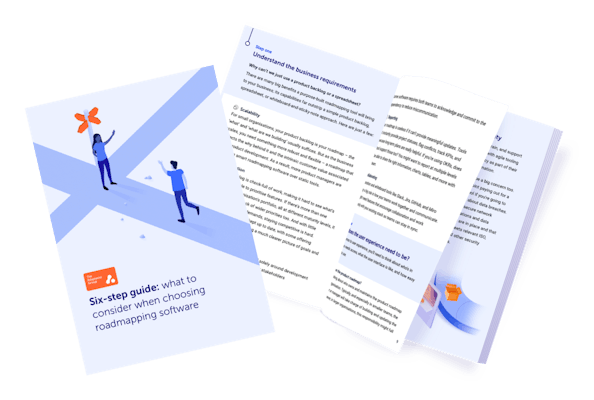 Six step guide: what to consider when choosing roadmapping software eBook image