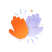 Illustration of a high five