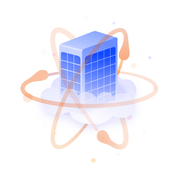 Office building on a cloud