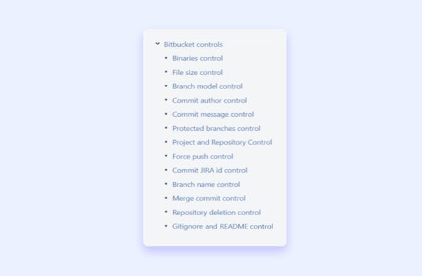 bitbucket controls