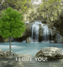 photo of serene waterfall to calm the viewer