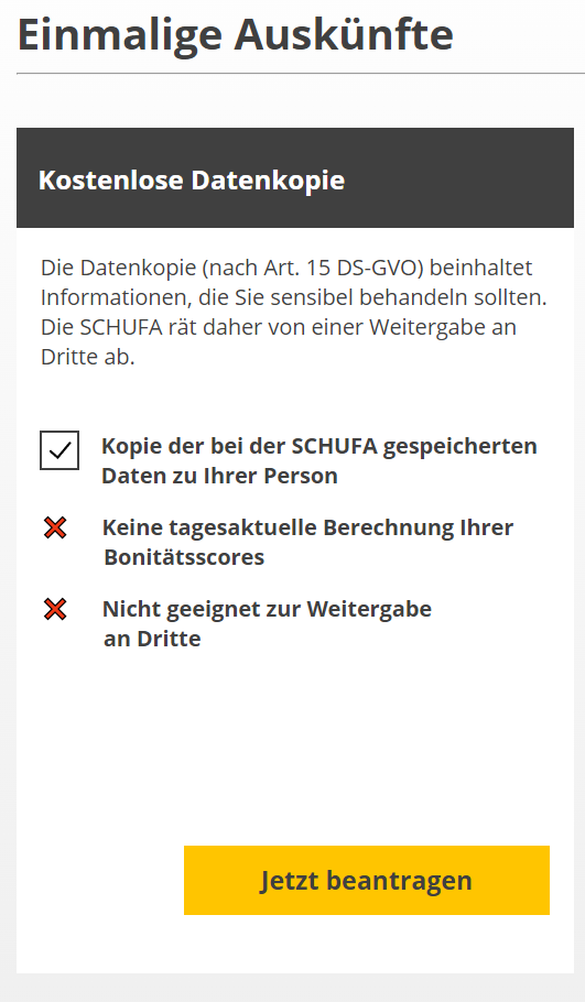 SCHUFA-Auskunft Kostenlos Beantragen - Bonify