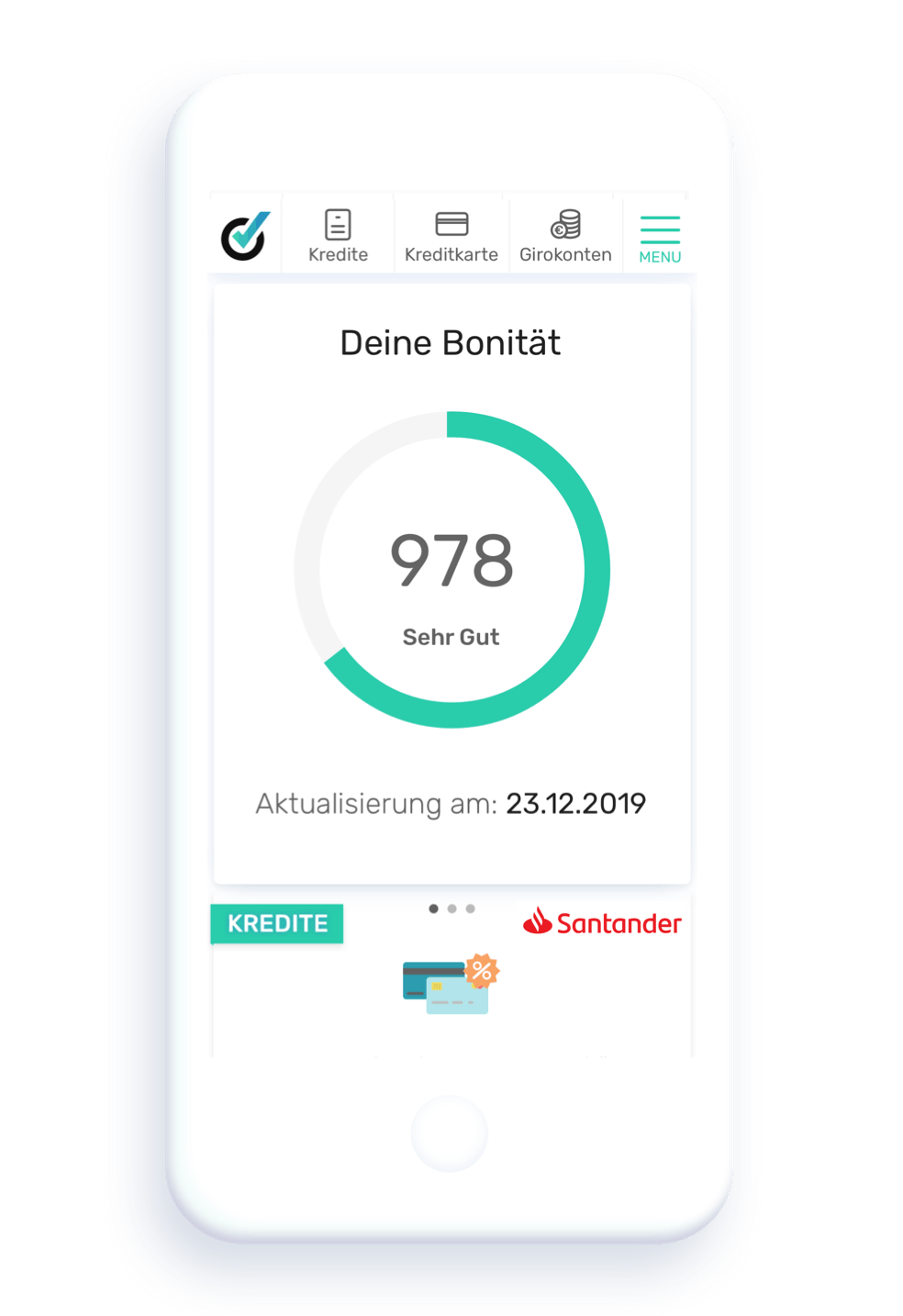 bonify Screen Bonitätsscore