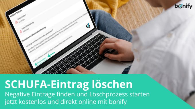 Mit bonify SCHUFA-Einträge löschen lassen