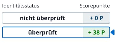 SCHUFA-Score Faktor / Kriterium 12: Identitätsprüfung