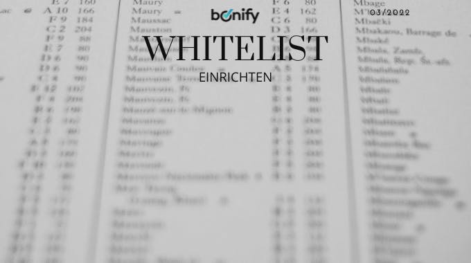 whitelist einrichten erstellen