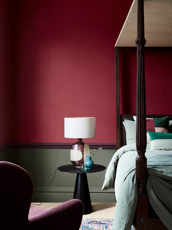 Bordeauxrood muurverf; een opvallende maar verfijnde roodtint