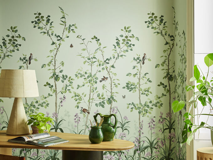 Behang studeerkamer