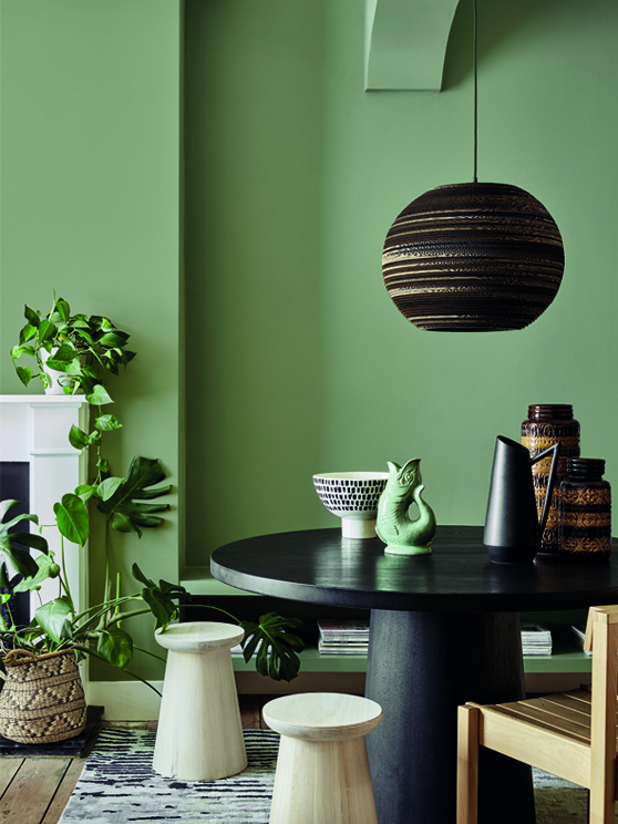 Nordic green muurverf; kalmerende groentinten voor in huis