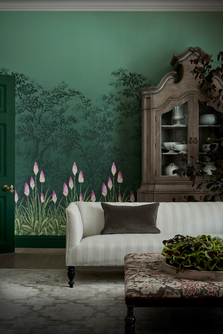 Hoe gebruik je groen botanisch behang in je interieur