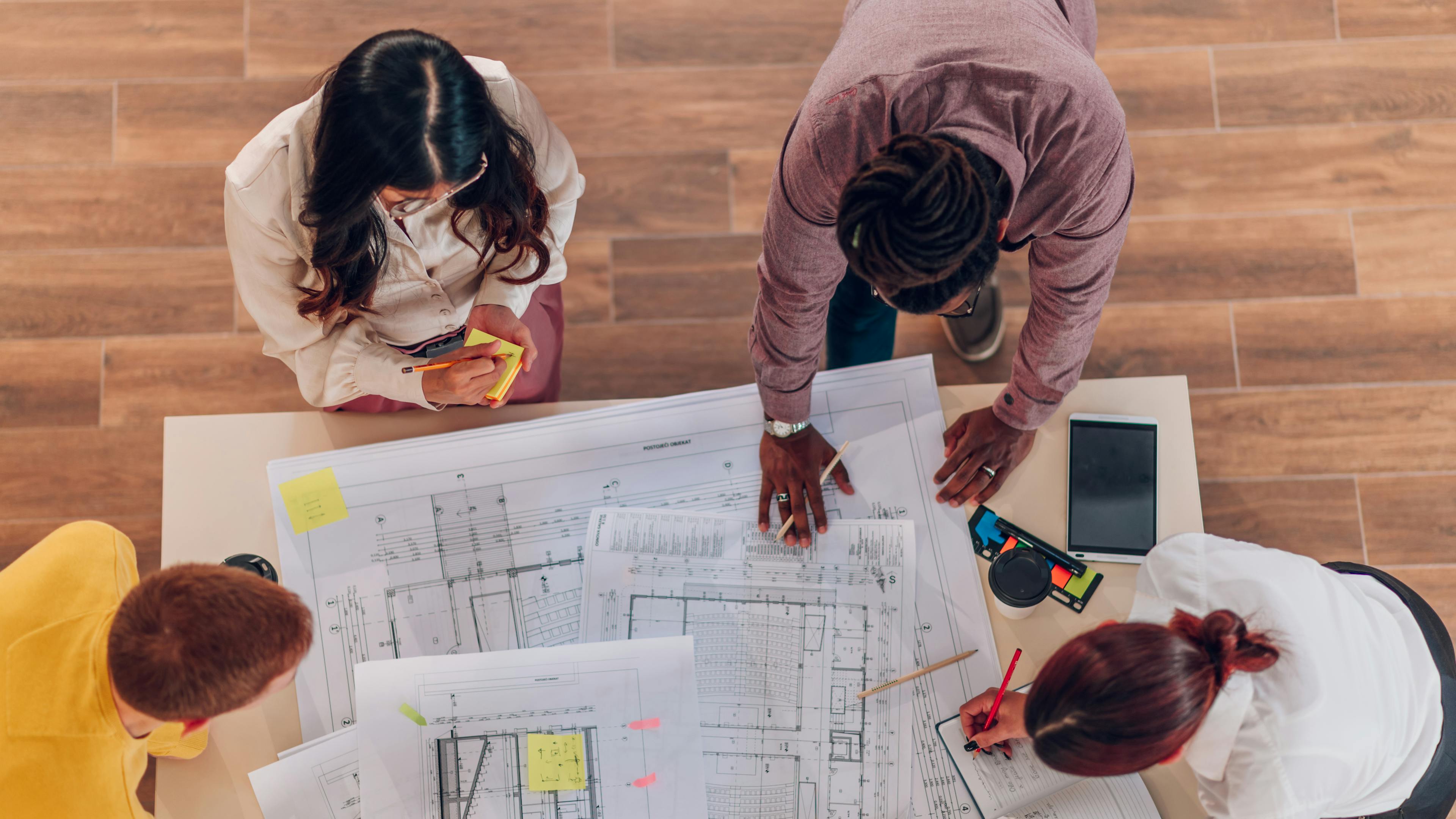 Group planning around a table