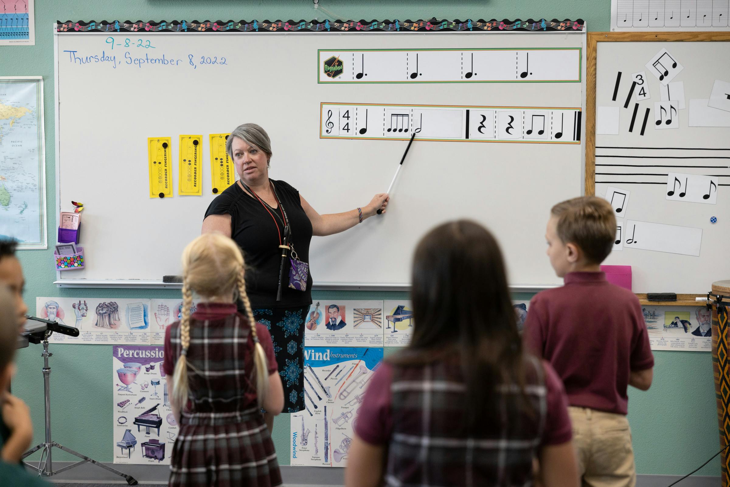 Teacher in classroom