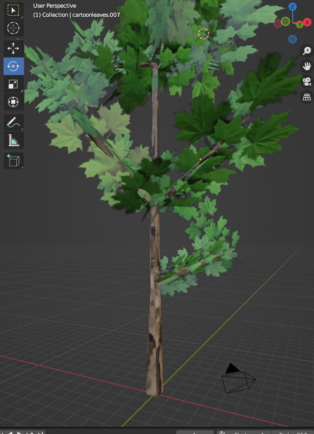 Tree game asset in blender