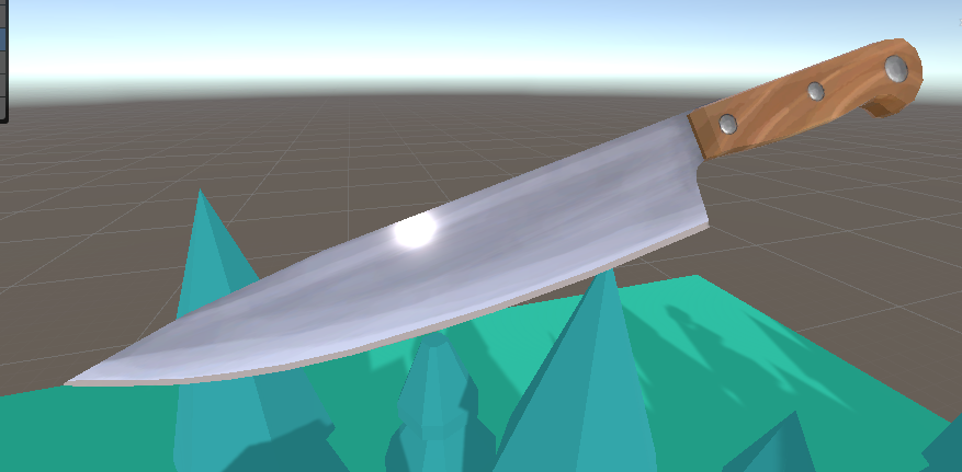 In game screenshot of prototype knife