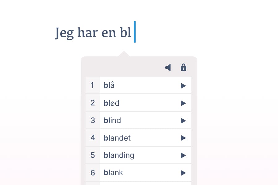 AppWriter Ordforslag