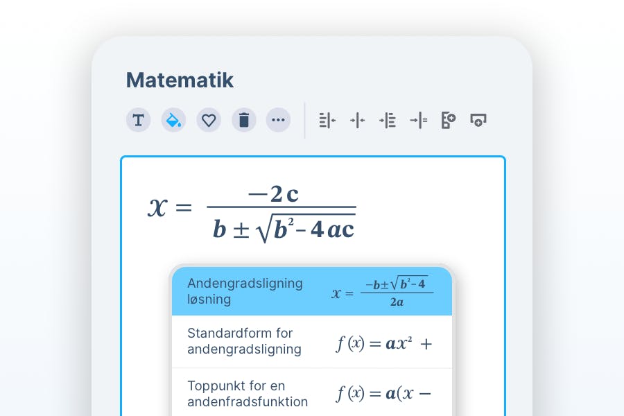 Equatio Equation Editor screen