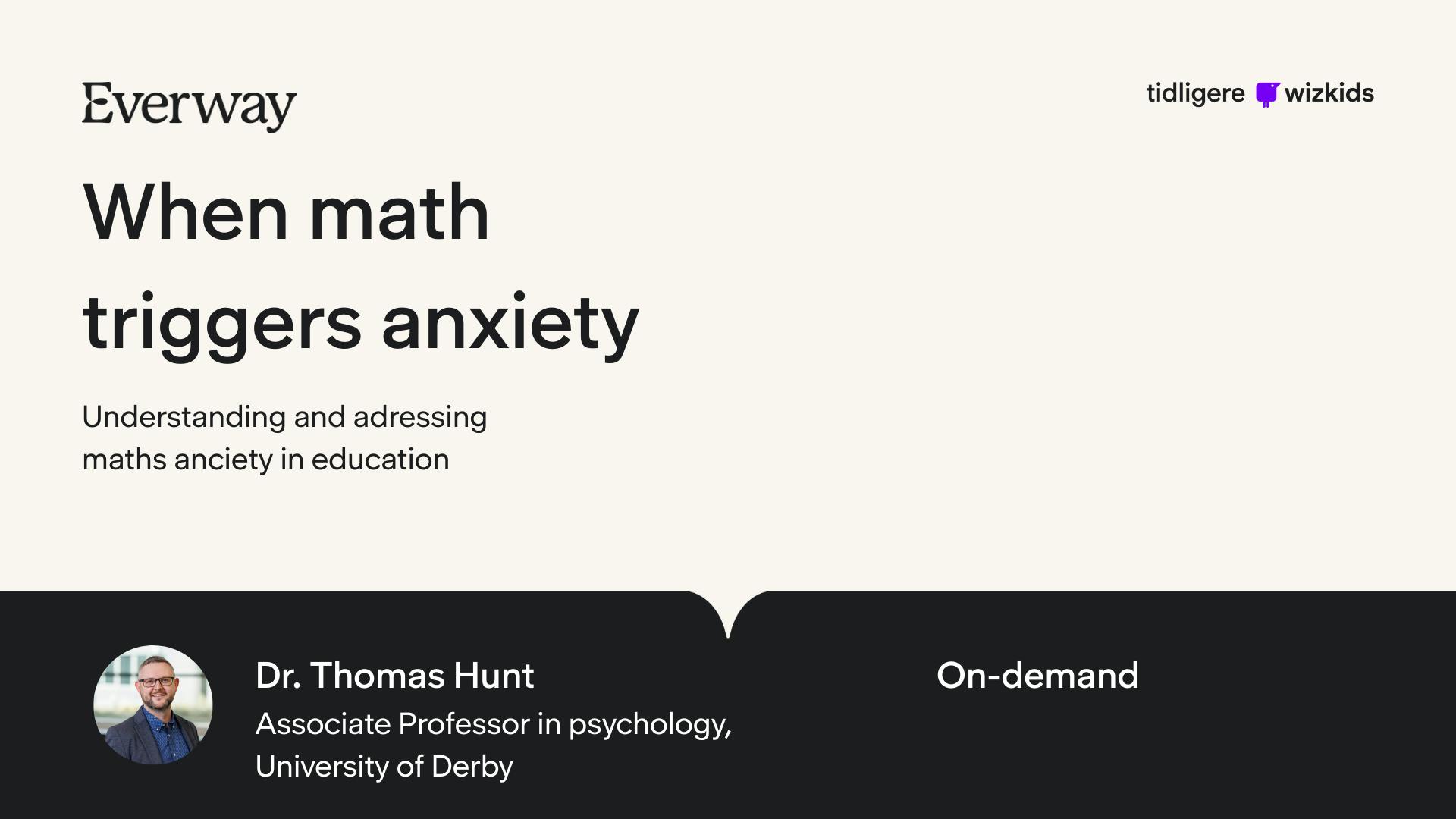 math anxiety webinar