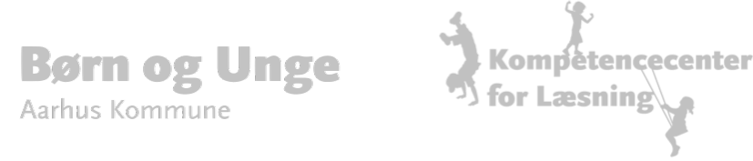 Logos for Børn og Unge and Kompetencecenter for Læsning