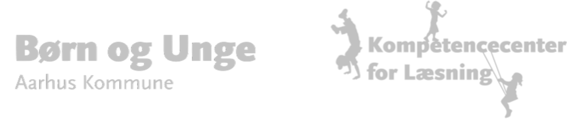 Logos for Børn og Unge and Kompetencecenter for Læsning
