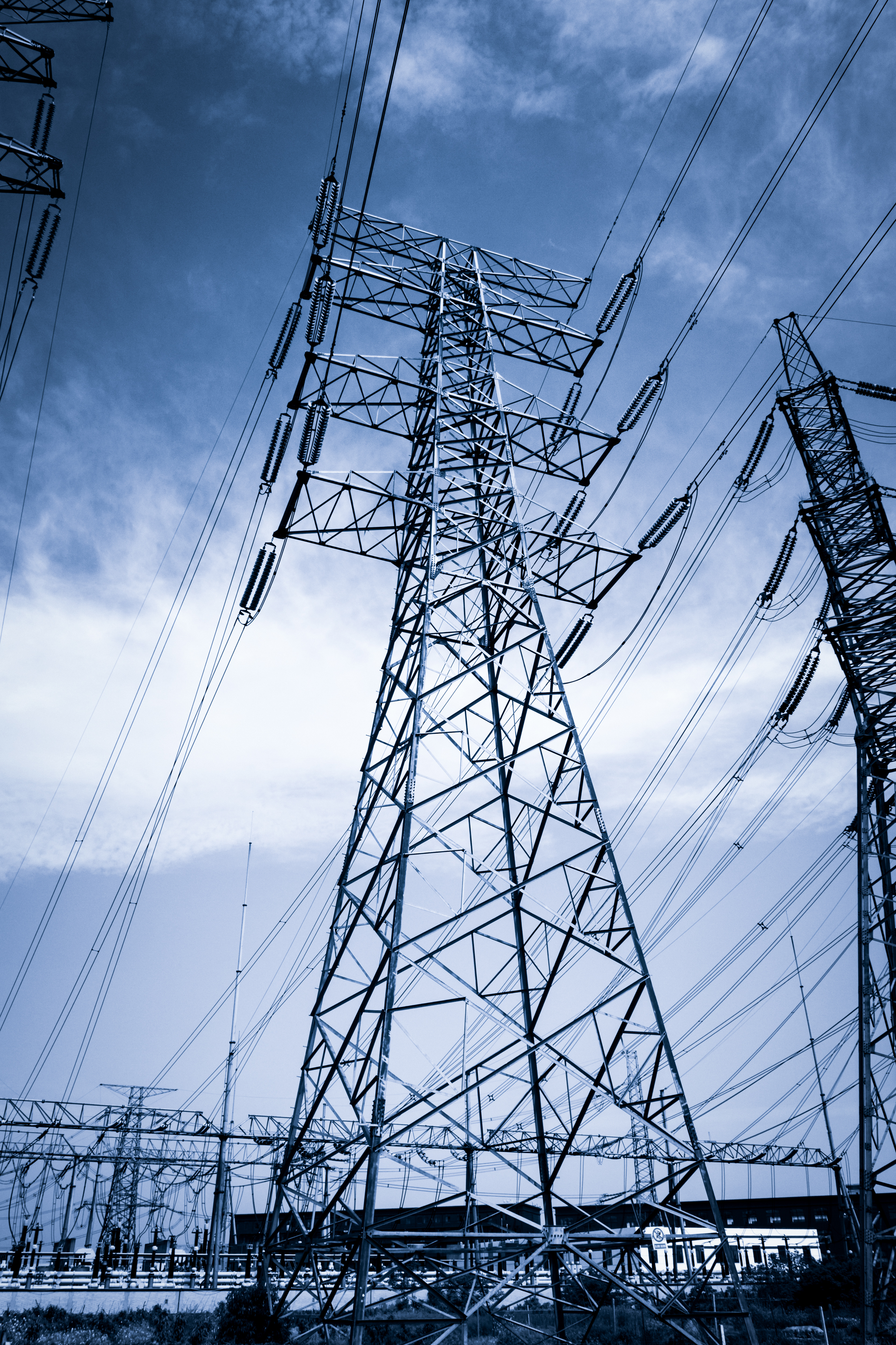 High voltage communication and network tower