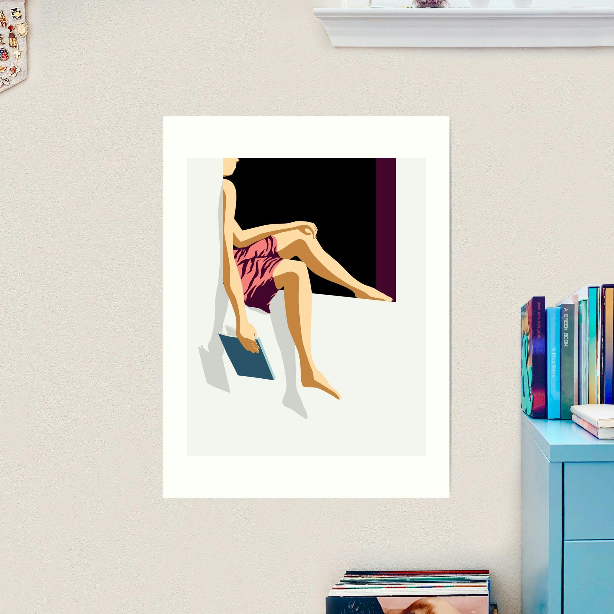 Slow reading illustration by Xavier Wendling. Art prints available for purchase on RedBubble.