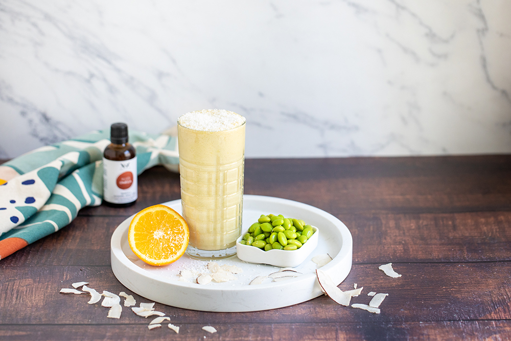 Edamame Pina Colada Smoothie XbyX