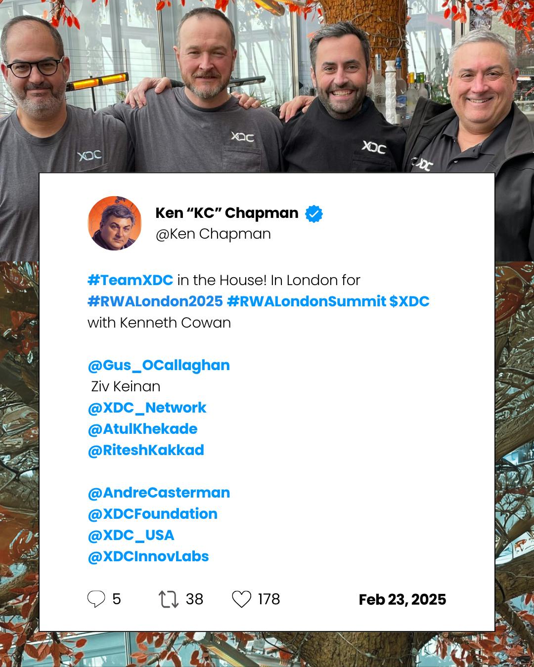 It takes an XDC village! Ken Chapman posts about a successful RWA London Summit.