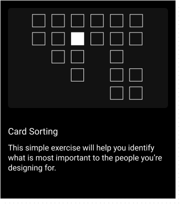 card sorting card