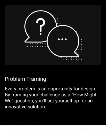 Problem framing card