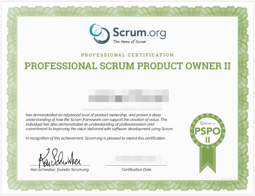 scrum product owner certification
