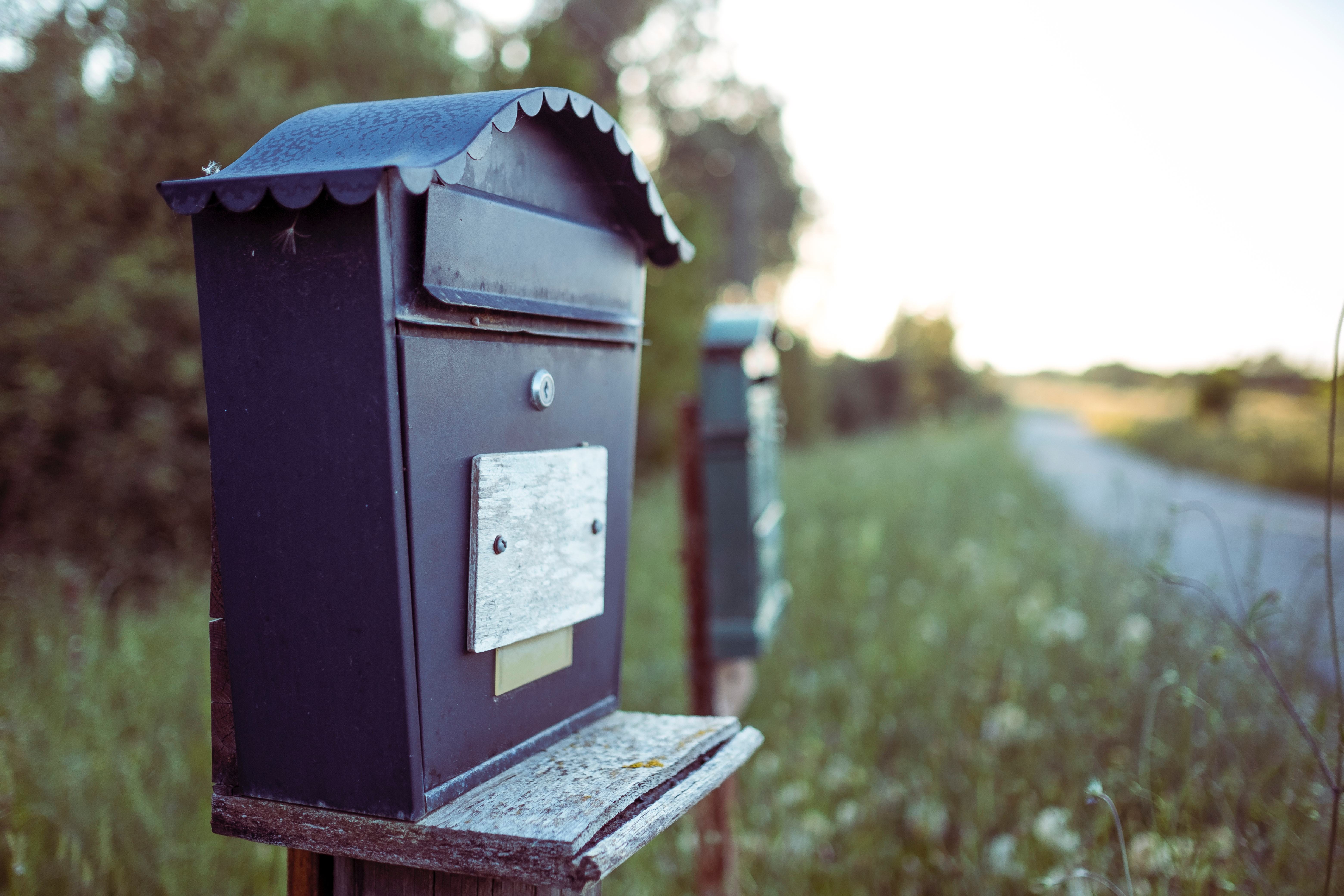 Mailboxes in street