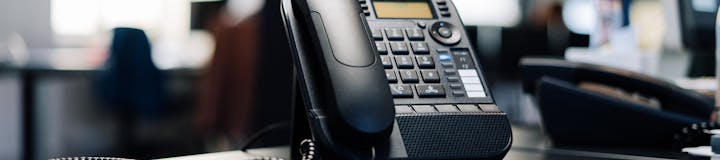 Modern phone on desk