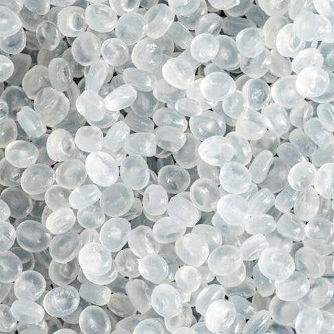 Transparent polyethylene granules. Image Credit: Shutterstock.com/Koray Akar