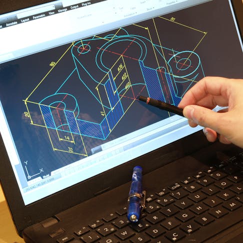 Designer working with CAD file. Image Credit: Shutterstock.com/FERNANDO BLANCO CALZADA