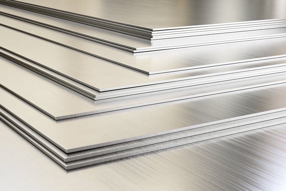 Sheet metal material. Image Credit: Shutterstock.com/SimoneN
